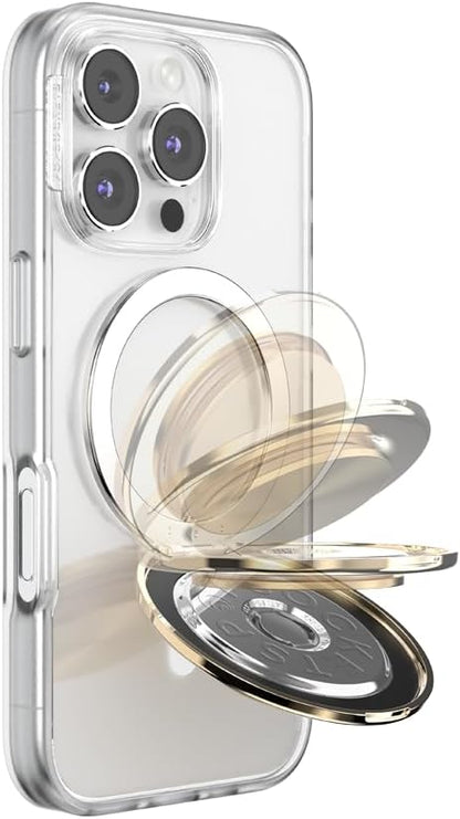 PopSockets Kick-Out Grip for MagSafe, Adjustable Kickstand for Portrait or Landscape, Magnetic Stand, Gold - Gold Radial