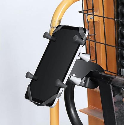 Strg Phone Mount with Clamp for Rails 1.0" to 2.0" in Diameter, Motorcycle Bike Phone Holder for Bike Motorcycle ATV/UTV Handlebar and More Rails (Clamp Pitch Diameter: 1.0" to 2.0")