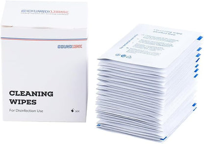 30pcs/Box Hearing Aid Wipes Individually Wrapped Cleaning Towelettes Phone Laptop Cleaning Wipes for Earmold Earplugs Hearing Amplifier