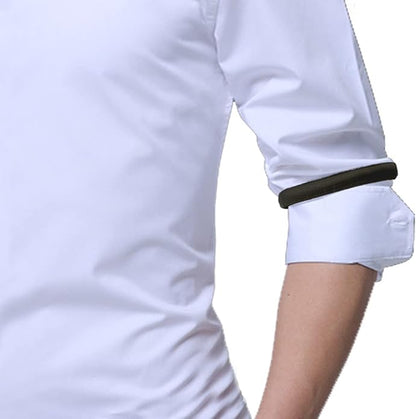 COLORFUL BLING 2-6pcs Metal Arm Band Adjustable Anti-Slip Bracelet Shirt Sleeve Holders Wrap Bangle Garters Stretch Armbands Set Gift