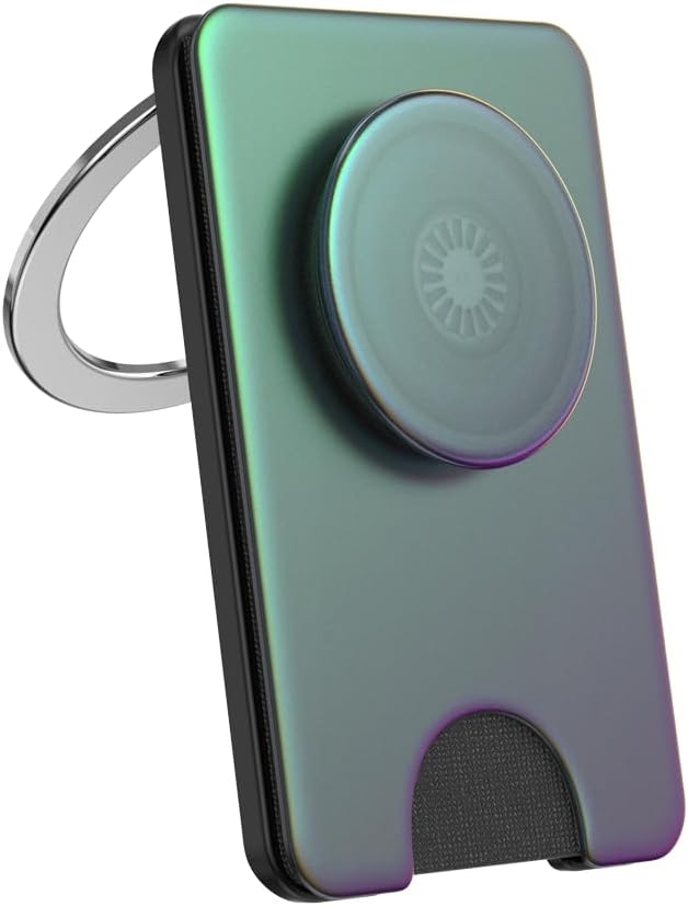 PopSockets Kick-Out Wallet for MagSafe, Adjustable Kickstand, Magnetic Stand, Green - Nightshade