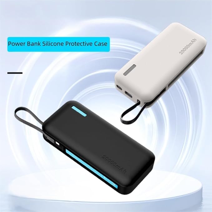 Silicone Protective Case for CUKTECH CP25 20000mAh Power Bank Long Lasting Protection and Full Functional Access (Gray)