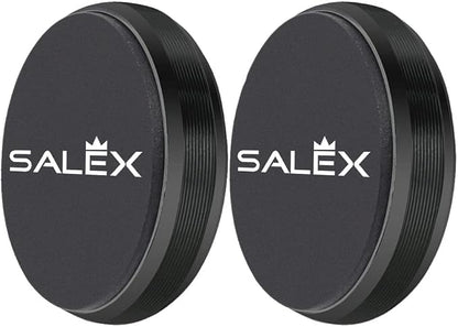 Magnetic Phone Mounts 2 Pack with 3M Adhesive. Black Flat Cell Phone Holder for Car Dashboard, Truck, Wall, Mirror, Table. Universal Low Profile Stick on Magnet Set for Tablet Smartphone, Mobile