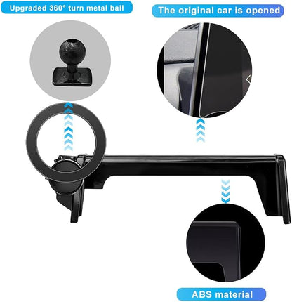 Magnetic Car Phone Holder for Toyota RAV4 Accessories 2019 2020 2021 2022 2023 2024 2025 Cell Phone Mount for RAV4 LE/SE/XLE/XLE Premium/Adventure(with 7/8-inch Screen only)