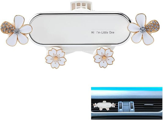Car Cellphone Holder Adorable Car Phone Holder Cute Phone Holders for Your Cars Elegant Flower Crystal Air Vent Phones Holders Cars Phones Mount with Sturdy Air Vent Clip for Smartphone