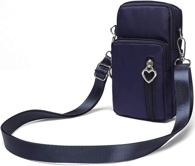 Outdoor Sweat-Proof Running Armbag Cross-Body Shoulder Casual Wallet Purse Crossbody Bag Gym Fitness Cell Phone Key Holder for iPhone 13 Pro/ 12 Pro/Xs Max/Xr, Galaxy Note 10, P30 Pro,Blue