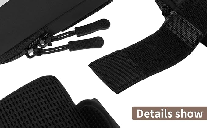 Prime Comfort Running Phone Holder Armband, iPhone Arm Bands for Exercise, Running Arm Bands for Cell Phone, Phone Purse Cell Phone Holder for Walking (Black)