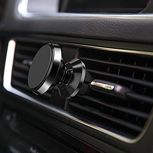 IFLASH Magnetic Mount, Aluminum Universal Air Vent Magnetic Car Mount Phone Holder, 360 Degree Rotation for Multi-Angle View, Cradle-Less Car Phone Mount Stand, for Apple iPhone/Galaxy (Rose Gold)