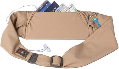 BANDI Running Belt for Women & Men – USA Made No-Bounce Adjustable Waist Pack & Secure Fanny Pack – Fits All Phones, Gels & Essentials – Zipper-Free, Medical Device Friendly