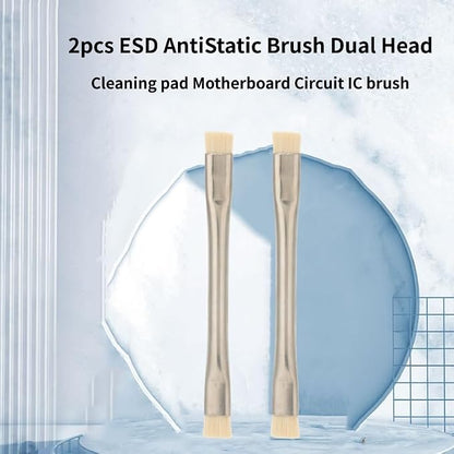 Antistatic Brush, 2 PCS Mainboard Cleaning Tools ESD Safety Dust Removal Brush Soft Brush for Cleaning Keyboard PCB Mobile Phone Parts