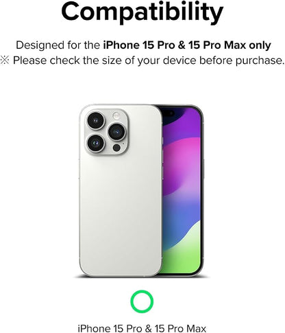 Ringke Camera Styling [Make the Phone Look Better] Compatible with iPhone 15 Pro Max Camera Lens Protector and iPhone 15 Pro Camera Lens Protector, Protective Stylish Aluminum Frame - Black