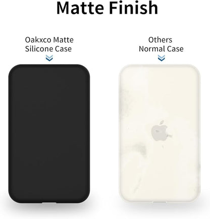 oakxco Silicone Case Compatible with iPhone Air Magsafe Battery Pack, Ultra Thin Slim Cover for 17 Air Battery Pack, TPU Rubber Scratch & Shatter Resistant Cover, Black