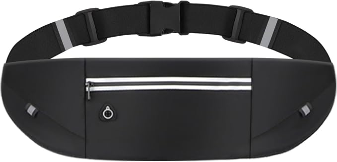 Slim Running Belt Fanny Pack for Men Women, Running Phone Holder Runners Pouch Waist Pack for Workout (1198, Black)