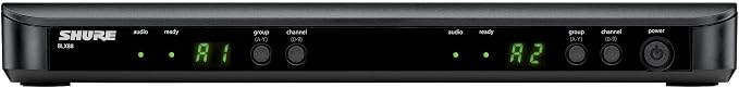 Shure BLX188/CVL Wireless Microphone System - 14-Hour Battery Life, 300 ft Range, UHF | Includes (2) Lavalier Mics, Dual Channel Receiver | H11 Band (BLX188/CVL-H11)