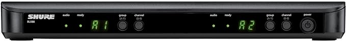 Shure BLX188/CVL Wireless Microphone System - 14-Hour Battery Life, 300 ft Range, UHF | Includes (2) Lavalier Mics, Dual Channel Receiver | J11 Band (BLX188/CVL-J11)
