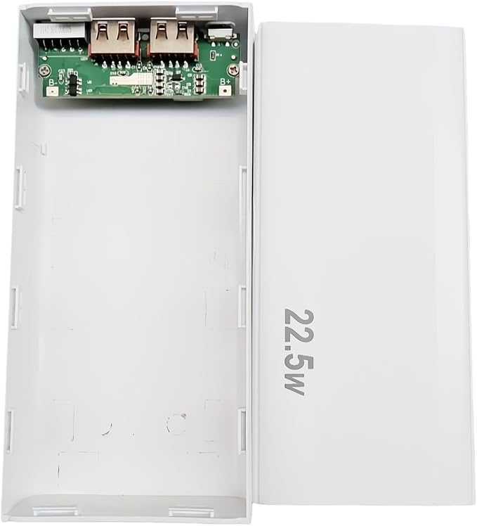 22.5W 1260110 Battery Case Ensuring Fast Charging Enclosure Box Detachable Mobile Power for Electronics Fast Charging White