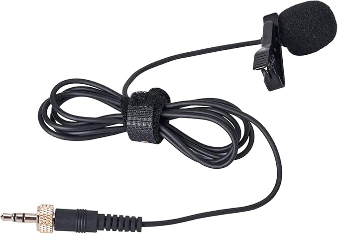 COMICA Lavalier Microphone, CVM-M-O1 Omnidirectional Lapel Microphone for Sennheiser, and Other Wireless Lavalier Transmitter, Clip-on Lav Mic for DSLR Camera Video Recording Interview(3.94ft)