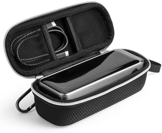 Hard EVA Protective Case for Anker Prime 250W Power Bank 27650mAh Portable Charger - Shockproof Travel Storage with Hand Strap & Carabiner Clip (Black Case Only)