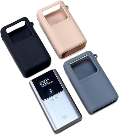 Case for CUKTECH NO.10 Mini, Mobile Power Shockproof Silicone Case, Flexible Non-Slip Portable Power Bank Cover (Gray)