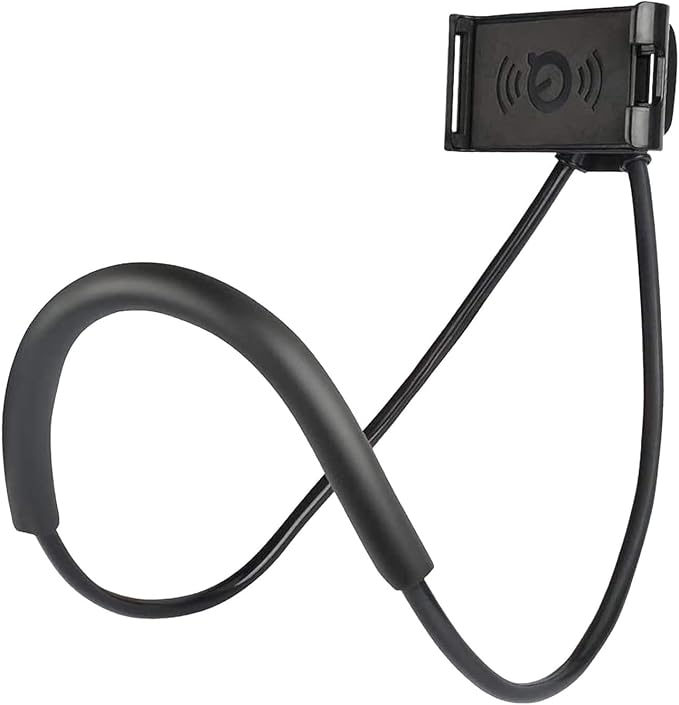 Lazy Cell Phone Holder, Universal Cell Phone Holder for Smart Mobile Phone,Hanging on Neck Cell Phone Mount Holder ,Hands-Free Mobile Phone Holder on Bed/Tableb, 27.6'' Length for 4.7''-6.7'' Size