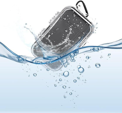 Tiiyee Small Waterproof Storage Case, Outdoor Survival Waterproof Dry Box Protective Case Shockproof Airtight Carry Box Container Floating Hard Shell for EDC Tools Phone Keys Watches Travel Fishing