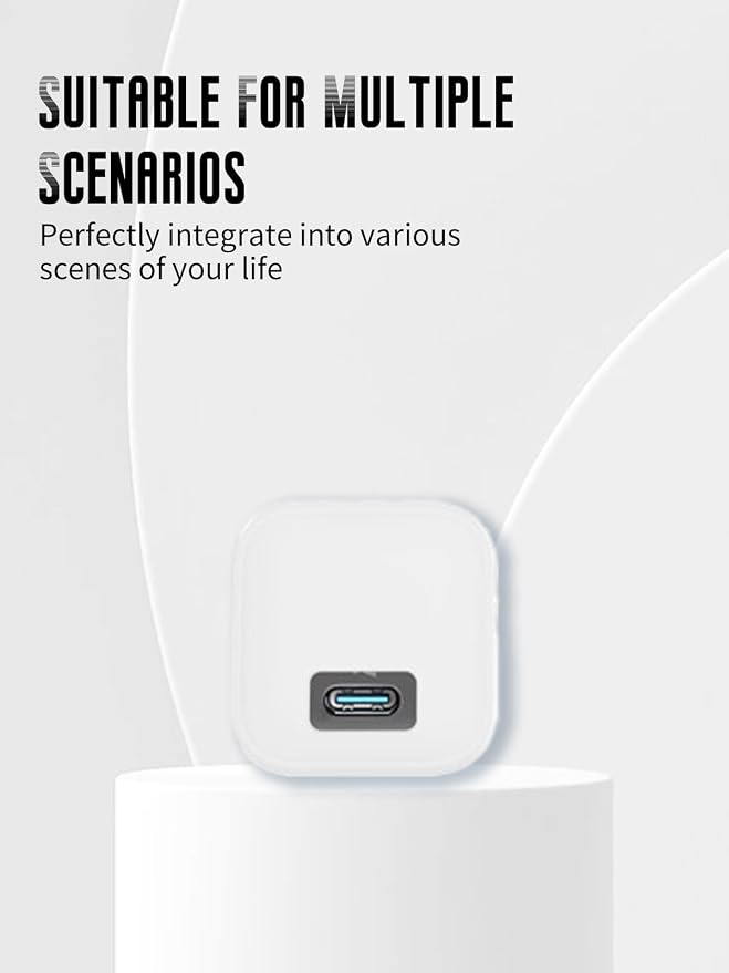 Case for Anker Nano 45W USB-C Charger (Model: B2692), Kids-Friendly Soft Silicone Protective Cover, Shockproof, Waterproof (White)
