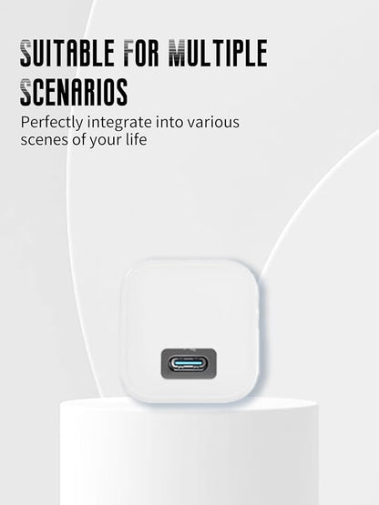 Case for Anker Nano 45W USB-C Charger (Model: B2692), Kids-Friendly Soft Silicone Protective Cover, Shockproof, Waterproof (White)