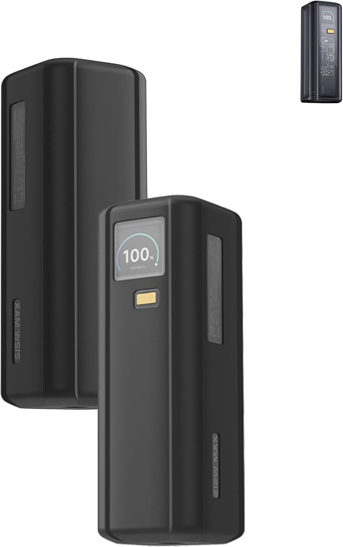 Case for Xiaomi 212W HyperCharge P03MI Power Bank 25000 mAh, Soft Silicone Protective Portable Scratch Shock Resistant with Lanyard，Black