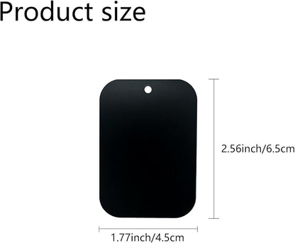 GDMINLO Mount Metal Plate（8Pack） for Magnetic Car Mount Phone Holder with Full Adhesive for Phone Magnet, 8X Rectangular (Black)