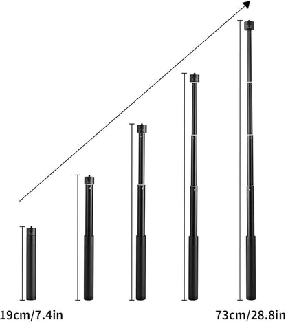 Gimbal Extension Pole, ZHIYUN 29" Extension Rod for Gimbal Stabilizer, Adjustable Selfie Stick with 1/4" Thread Compatible with DJI OM 6/5/4/ Smooth 5 Q3 4/GoPro Vlog Pocket/Go 2 EVO Action Camera