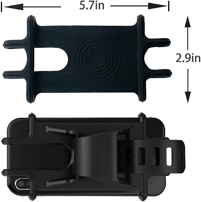 Bike Motorcycle Phone Mount GPS/Map/Music Made of Durable Non-Slip Silicone.Scooter Detachable Bike Phone Holder for Handlebars,Compatible with 99% iPhone 11-17, Samsung, 4.5"-6.9" Phones