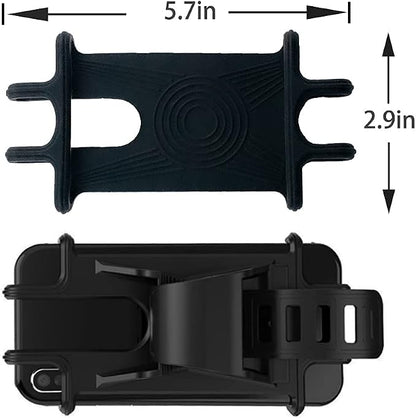 Bike Motorcycle Phone Mount GPS/Map/Music Made of Durable Non-Slip Silicone.Scooter Detachable Bike Phone Holder for Handlebars,Compatible with 99% iPhone 11-17, Samsung, 4.5"-6.9" Phones