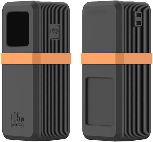 Silicone Protective Cover for UGREEN Nexode Power Bank 20000mAh 165W, Designed to Fit Perfectly While Offering Display Protection and Unhindered Port Access (Black)