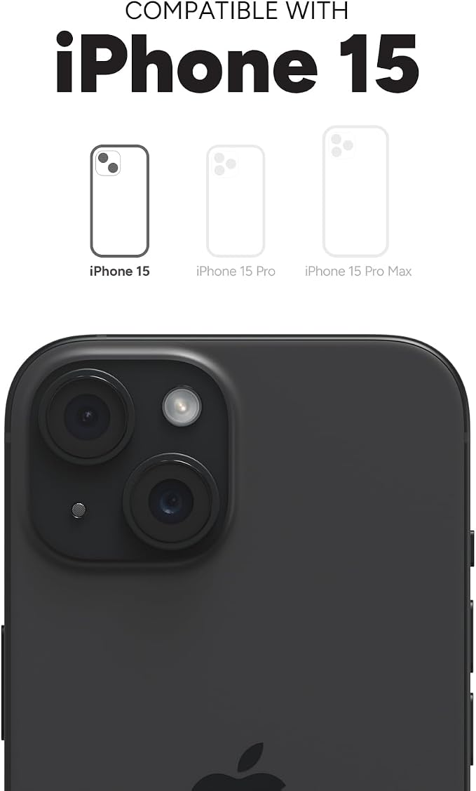 Mophie Juice Pack iPhone 15 Battery Case - Legendary Power & Protection - Up to 50% Extra Battery, 6ft Drop Safety, Eco-Friendly Design, Black