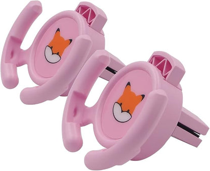 Car Vent Mount Holder 2 Pack - Compatible with Popsocket - Car Mount Made for Pop Socket Grips Collapsible Phone Holder for Pop Mount with Secure AC Vent Clip, Horizontal Air Vent ONLY (Pink)