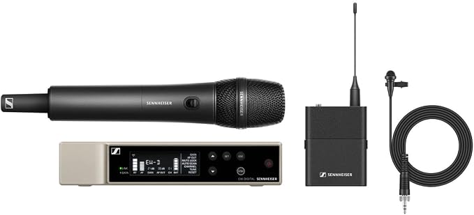 Sennheiser Pro Audio EW-D ME2/835-S Combo Wireless Handheld and Lavalier Microphone System - R1-R6