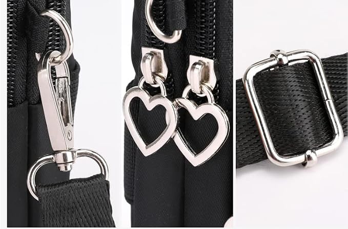 Crossover Body Bag Armband for Moto E, One 5G, G100, G Fast Power Stylus Play/Samsung Galaxy S22 Plus S21+ S20+ / OnePlus Nord N10 / LG Wing K51 V60 Small Cute Cell Phone Purse Wallet Pouch (Black)
