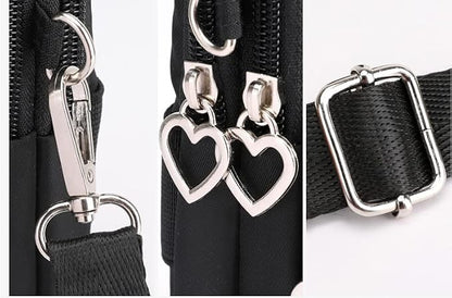 Crossover Body Bag Armband for Moto E, One 5G, G100, G Fast Power Stylus Play/Samsung Galaxy S22 Plus S21+ S20+ / OnePlus Nord N10 / LG Wing K51 V60 Small Cute Cell Phone Purse Wallet Pouch (Black)