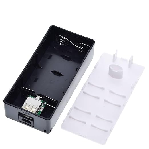 2X18650 USB Case Kit 18650 Charger DIY Box Shell Kit Black for Smart Phone MP3 Electronic Mobile Charging