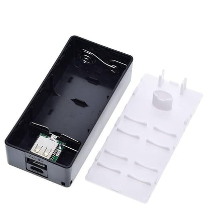 2X18650 USB Case Kit 18650 Charger DIY Box Shell Kit Black for Smart Phone MP3 Electronic Mobile Charging