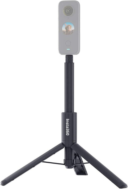 Insta360 2-in-1 Invisible Selfie Stick + Tripod, Aluminum Alloy Invisible Pole and Tripod, Compatible with Insta360 Ace, Ace Pro, Ace Pro 2, GO Ultra, GO 3S, ONE X2, X3, X4, X5 Action Cameras, Black