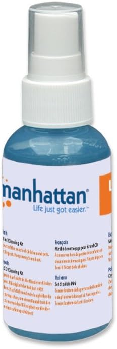 Manhattan Screen & Keyboard Cleaner Kit – 2 oz - Non-Alcohol Cleaning Spray with Microfiber Cloth & Keyboard Brush - for TV, Computer, Laptop, Monitor, LED, LCD, Electronic Devices - 421010