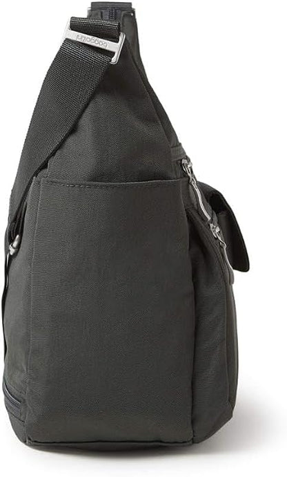 Baggallini womens Everywhere Bagg Crossbody Women 11x9 Lightweight Nylon Hobo Water-resistant Travel Bag W/Rfid
