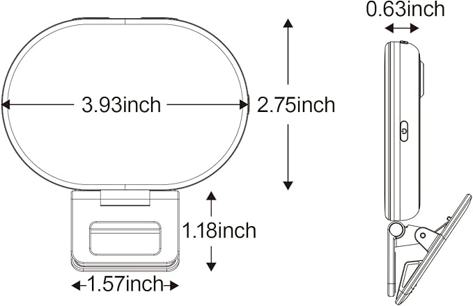 Selfie Light Clip-Must-Have for Influencers 3 Light Modes Side-Emitting Protects Eyes Fill Light for Phone, iPad & Laptop Rechargeable for iPhone&Android for Video Recording TikTok&Vlogging (Black)