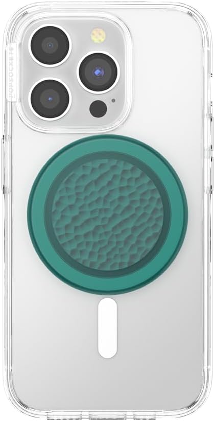 PopSockets Phone Grip for MagSafe, Magnetic Holder, Phone Stand, Green - Enamel Hammered Fresh Pine