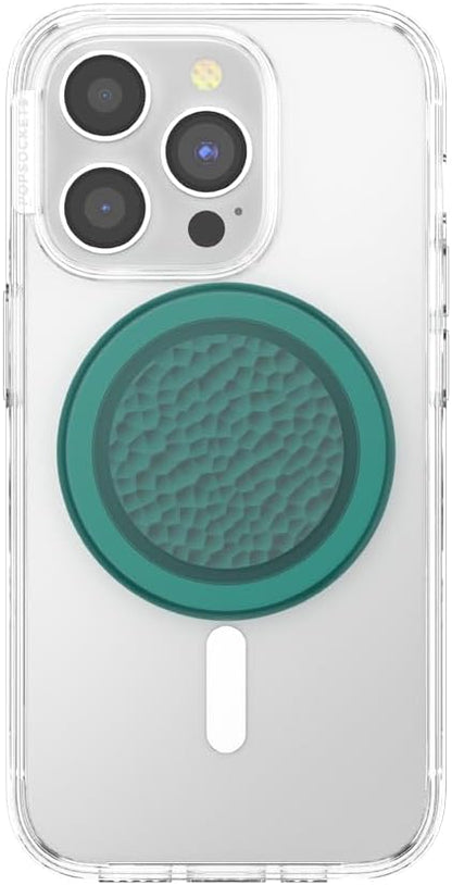 PopSockets Phone Grip for MagSafe, Magnetic Holder, Phone Stand, Green - Enamel Hammered Fresh Pine