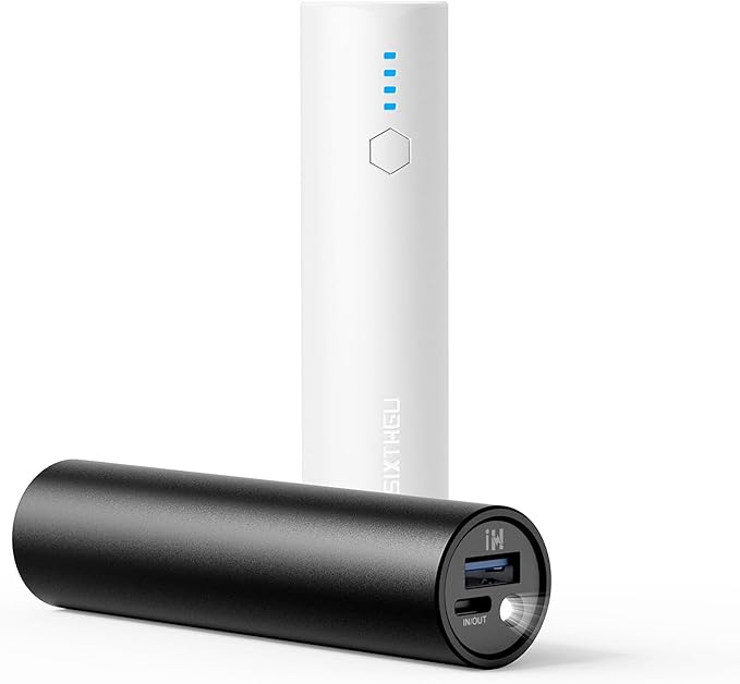 Portable Charger, 5000mAh Mini Power Bank, S03 2-Pack Pocket Size Fast Charging USB-C (in&Out), PowerNano T2, Compatible with iPhone Series, Android Phone and More