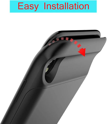 Battery Case for iPhone 11, Upgraded 7000mAh Rechargeable Portable Charging Case Compatible for iPhone 11 (6.1 inch) with Carplay Extended Battery Pack Charger Case (Black)