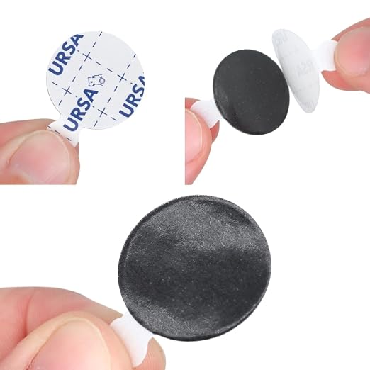URSA Premium Sticky Circles for Lavalier Microphones, 60 Pack, 24 mm Thin Padded Stickies for Discreet Mic Mounting, Hypoallergenic Adhesive, Reduces Clothing Noise