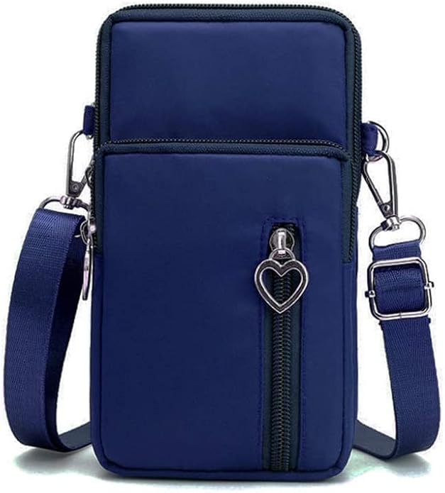 Women Crossbody Cell Phone Purse Wristband Sport Armband Wallet Bag Zipper Nylon Handbags